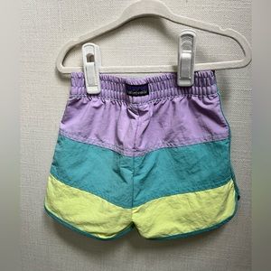 Patagonia 3T Shorts Trunks Unisex Toddler Kids Purple Yellow Blue